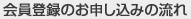 会員登録のお申し込みの流れ